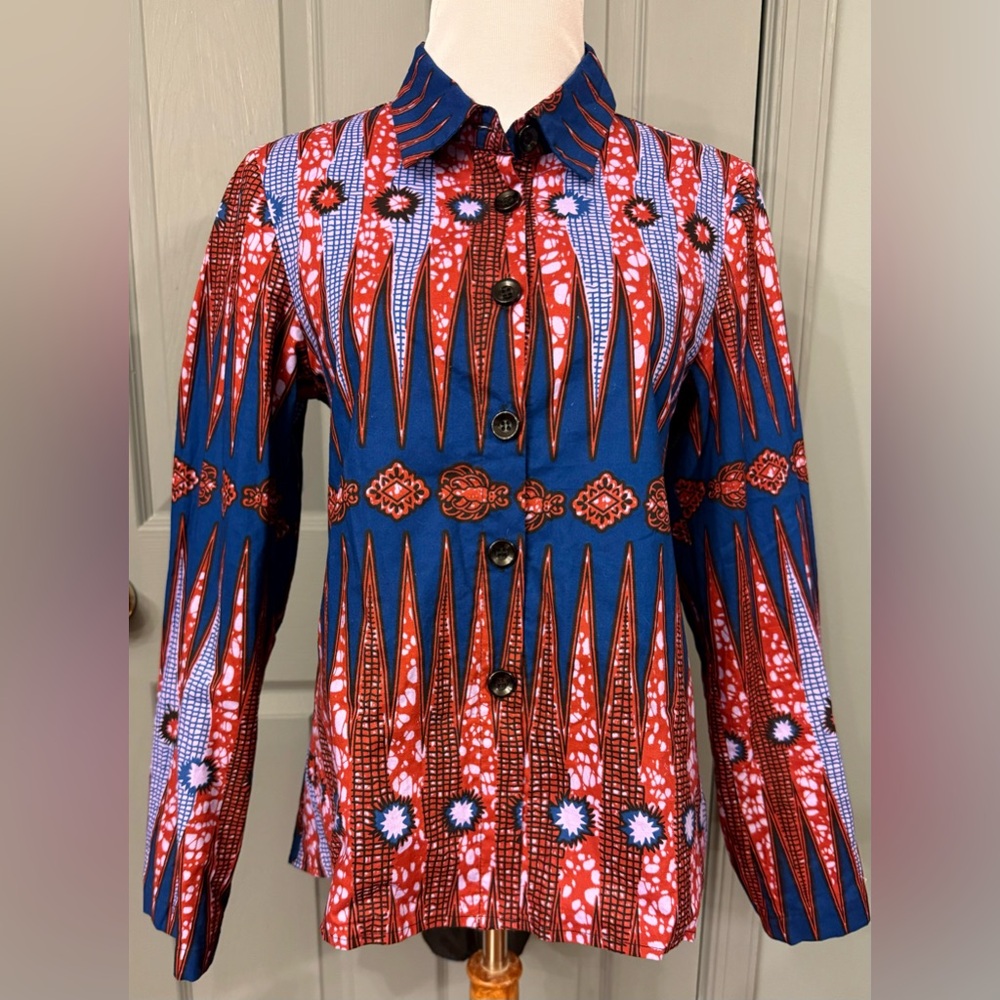 Me 2 Women’s Custom Design Colorful African Cotton Lined Jacket.Size Small